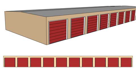 30x100x8.5 Mini Self Storage Global Steel Mini Self Storage