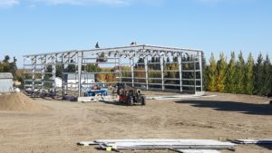 Lazy Diamond Far'sClearspan Steel Building Under Construction