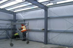 Framing Pre-engineered steel storage building