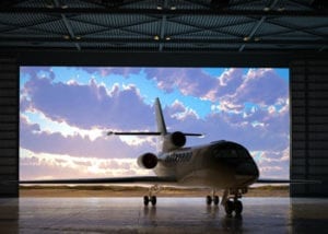 steel aircraft hangar building